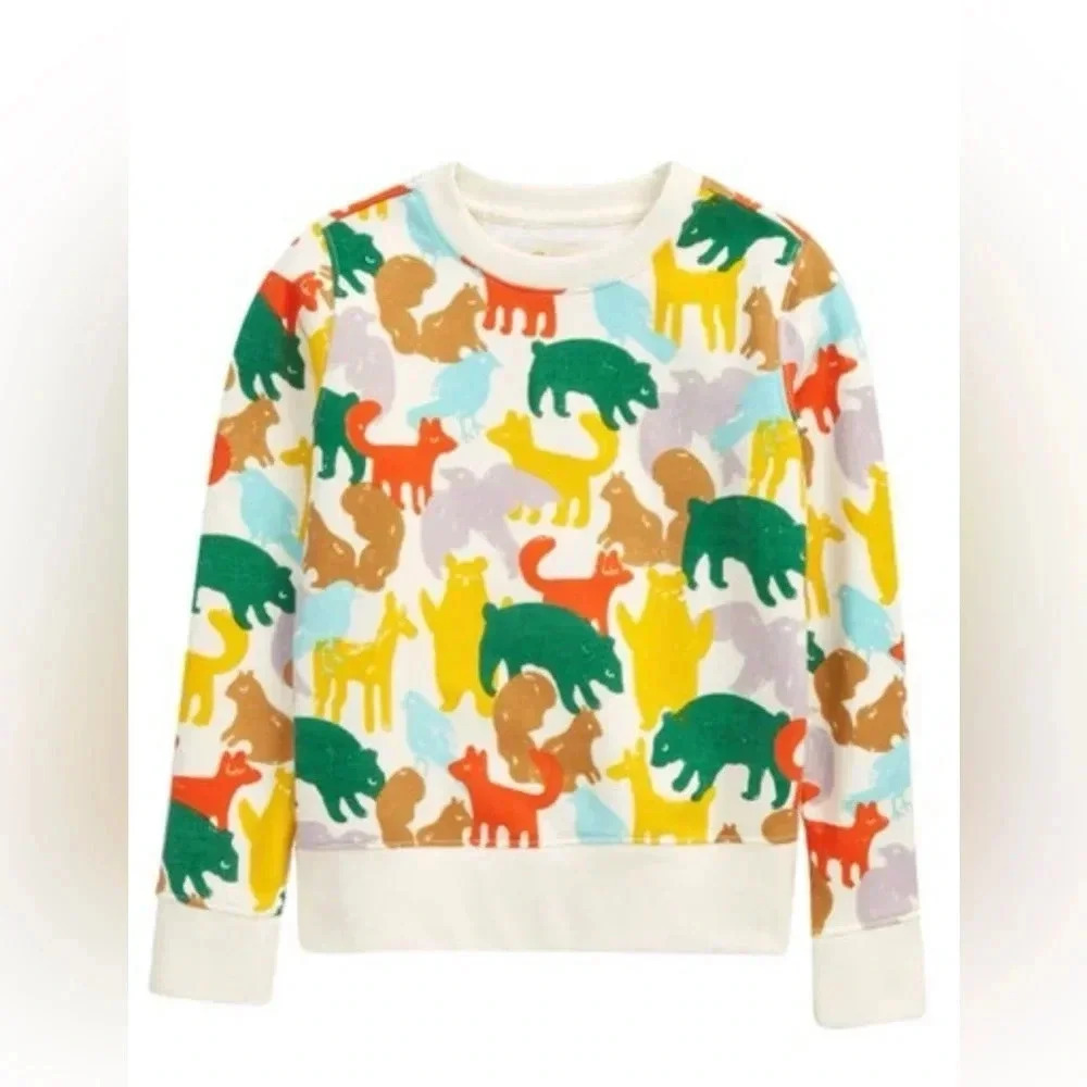 Tucker+ Tate|| Ivory egret backyard camo sweatshirt boys NWT